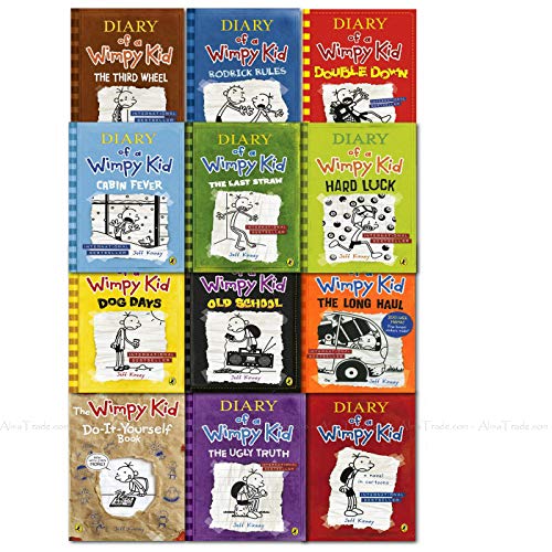 Diary of a Wimpy Kid 12 Books Complete Collection Set New(Diary Of a Wimpy Kid,Rodrick Rules,The Last Straw,Dog Days,The Ugly Truth,Cabin Fever,The Third Wheel,Hard Luck,The Long Haul,Old School..etc book image