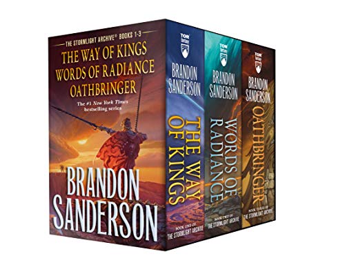 Stormlight Archive MM Boxed Set I, Books 1-3: The Way of Kings, Words of Radiance, Oathbringer (The Stormlight Archive) Cover