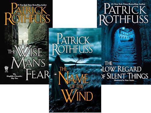 The Kingkiller Chronicle Series 3 Books Collection Set by Patrick Rothfuss (The Name of the Wind, The Wise Man's Fear & The Slow Regard of Silent Things) Cover