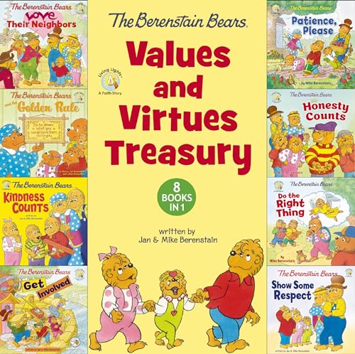 The Berenstain Bears Values and Virtues Treasury: 8 Books in 1 (Berenstain Bears/Living Lights: A Faith Story) Cover