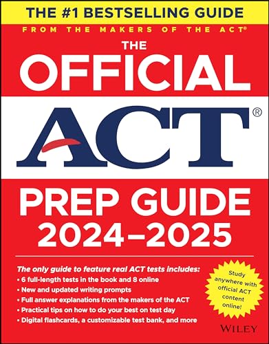 The Official ACT Prep Guide 2024-2025: Book + 9 Practice Tests + 400 Digital Flashcards + Online Course Cover