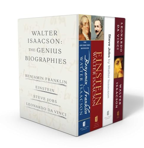 Walter Isaacson: The Genius Biographies: Benjamin Franklin, Einstein, Steve Jobs, and Leonardo da Vinci Cover
