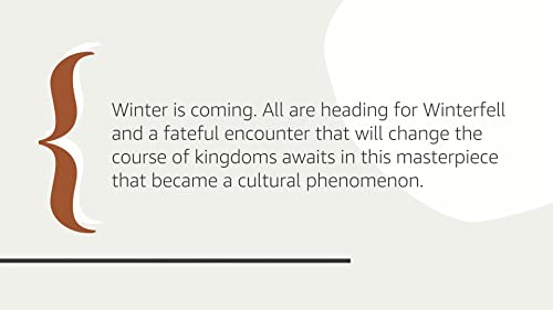 A Game of Thrones (A Song of Ice and Fire, Book 1) book image